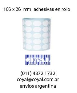 166 x 38  mm  adhesivas en rollo