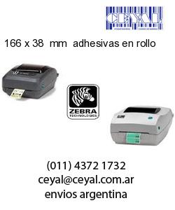 166 x 38  mm  adhesivas en rollo