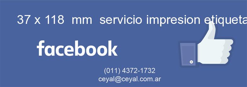 37 x 118  mm  servicio impresion etiquetas