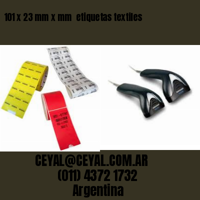 101 x 23 mm x mm  etiquetas textiles