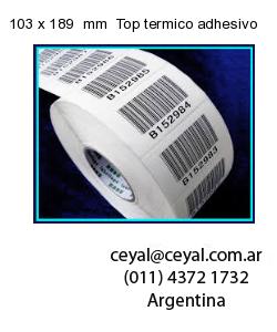 103 x 189  mm  Top termico adhesivo