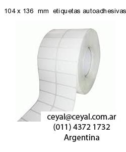 104 x 136  mm  etiquetas autoadhesivas redondas