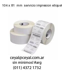 104 x 81  mm  servicio impresion etiquetas termicas