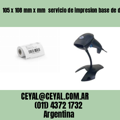 105 x 108 mm x mm  servicio de impresion base de datos