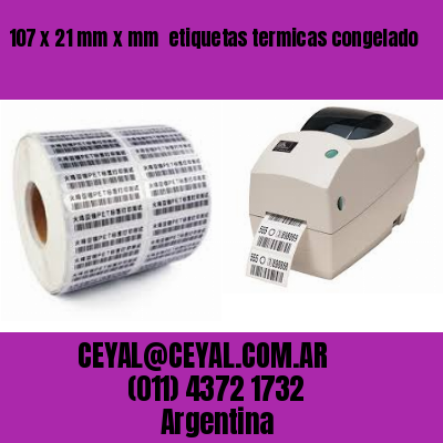 107 x 21 mm x mm  etiquetas termicas congelado