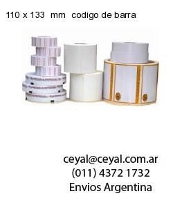 110 x 133  mm  codigo de barra