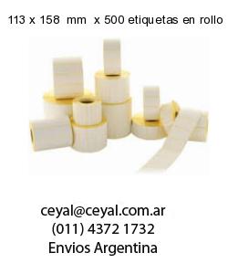 113 x 158  mm  x 500 etiquetas en rollo
