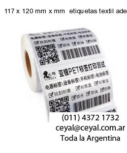 117 x 120 mm x mm  etiquetas textil adesivas