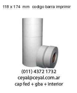 118 x 174  mm  codigo barra imprimir