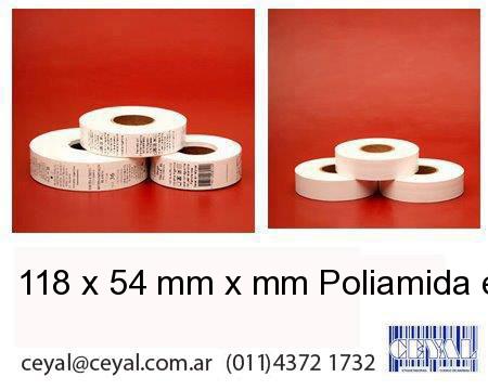 118 x 54 mm x mm Poliamida en rollo