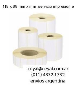 119 x 89 mm x mm  servicio impresion etiquetas offset