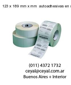123 x 189 mm x mm  autoadhesivas en rollo
