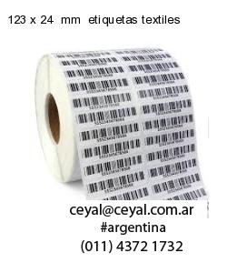 123 x 24  mm  etiquetas textiles