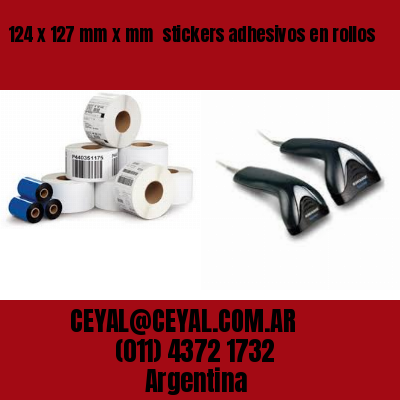 124 x 127 mm x mm  stickers adhesivos en rollos