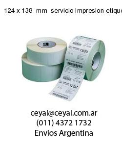 124 x 138  mm  servicio impresion etiquetas opp