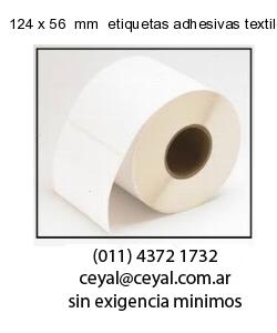 124 x 56  mm  etiquetas adhesivas textiles