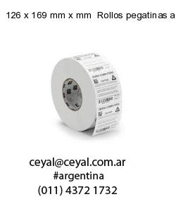 126 x 169 mm x mm  Rollos pegatinas adhesivas