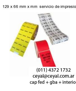 129 x 66 mm x mm  servicio de impresion base de datos