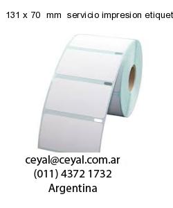 131 x 70  mm  servicio impresion etiquetas termicas