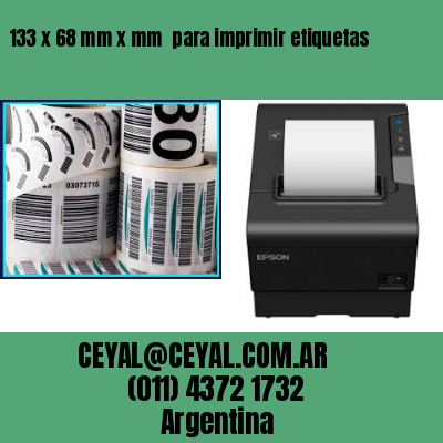 133 x 68 mm x mm  para imprimir etiquetas