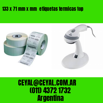 133 x 71 mm x mm  etiquetas termicas top