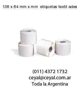 138 x 84 mm x mm  etiquetas textil adesivas
