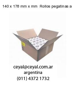 140 x 178 mm x mm  Rollos pegatinas adhesivas