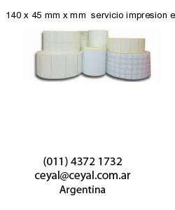 140 x 45 mm x mm  servicio impresion etiquetas opp