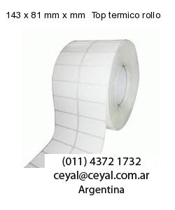 143 x 81 mm x mm  Top termico rollo