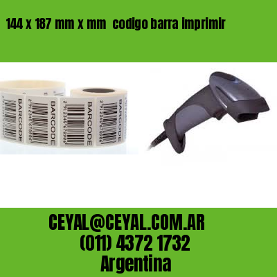 144 x 187 mm x mm  codigo barra imprimir