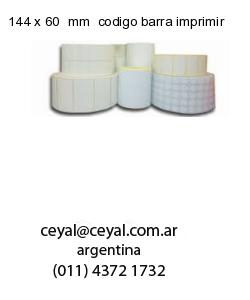 144 x 60  mm  codigo barra imprimir