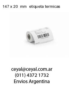 147 x 20  mm  etiqueta termicas