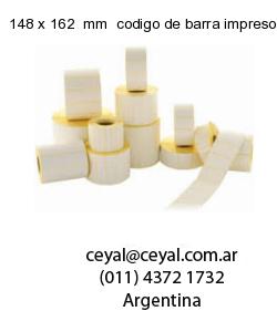 148 x 162  mm  codigo de barra impreso