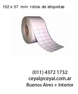152 x 57  mm  rollos de etiquetas