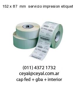 152 x 87  mm  servicio impresion etiquetas