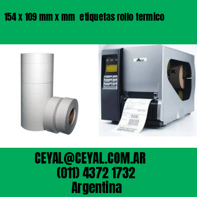 154 x 109 mm x mm  etiquetas rollo termico
