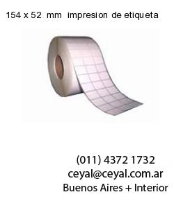 154 x 52  mm  impresion de etiqueta