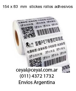 154 x 83  mm  stickes rollos adhesivos
