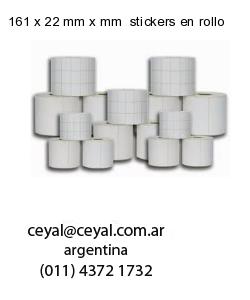 161 x 22 mm x mm  stickers en rollo