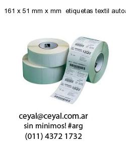 161 x 51 mm x mm  etiquetas textil autoadhesivas
