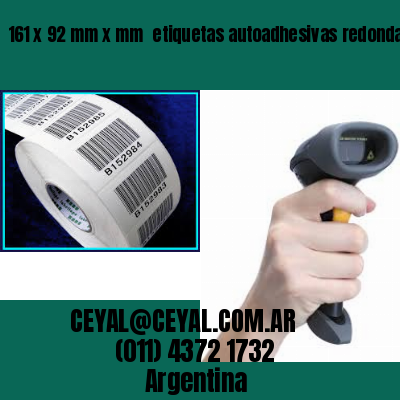 161 x 92 mm x mm  etiquetas autoadhesivas redondas