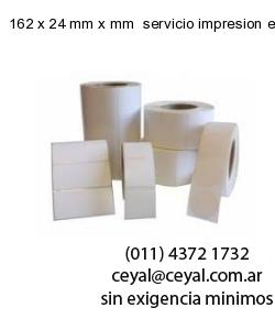 162 x 24 mm x mm  servicio impresion etiquetas offset