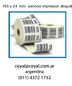 165 x 24  mm  servicio impresion etiquetas numeradas