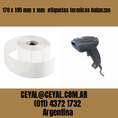 170 x 195 mm x mm  etiquetas termicas balanzas