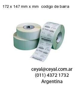 172 x 147 mm x mm  codigo de barra