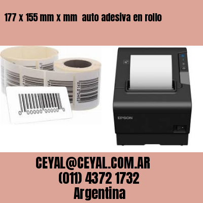 177 x 155 mm x mm  auto adesiva en rollo
