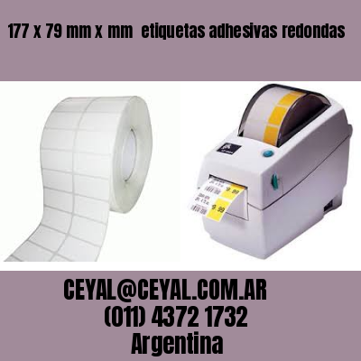 177 x 79 mm x mm  etiquetas adhesivas redondas