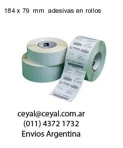 184 x 79  mm  adesivas en rollos