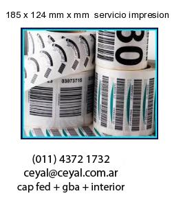 185 x 124 mm x mm  servicio impresion etiquetas opp