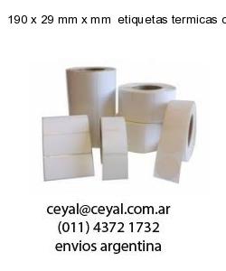 190 x 29 mm x mm  etiquetas termicas congelados